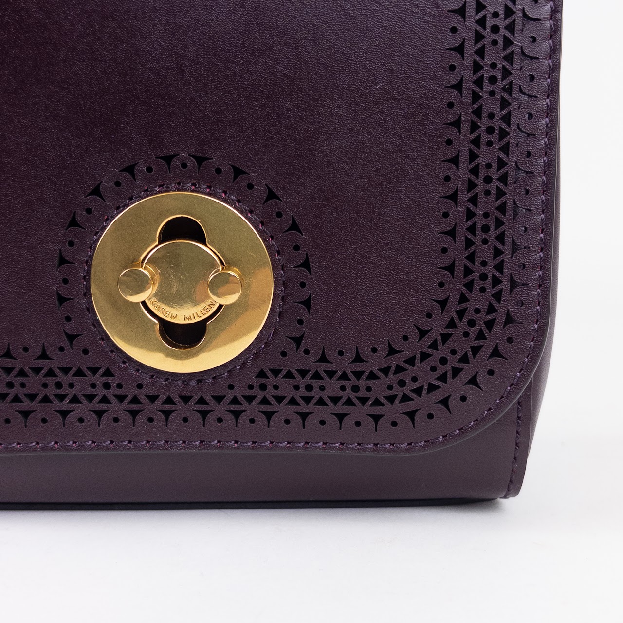 Karen Millen Eggplant Mini Shoulder Bag