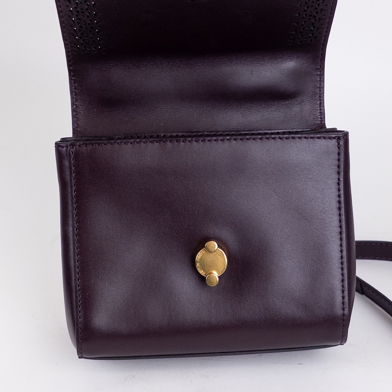 Karen Millen Eggplant Mini Shoulder Bag