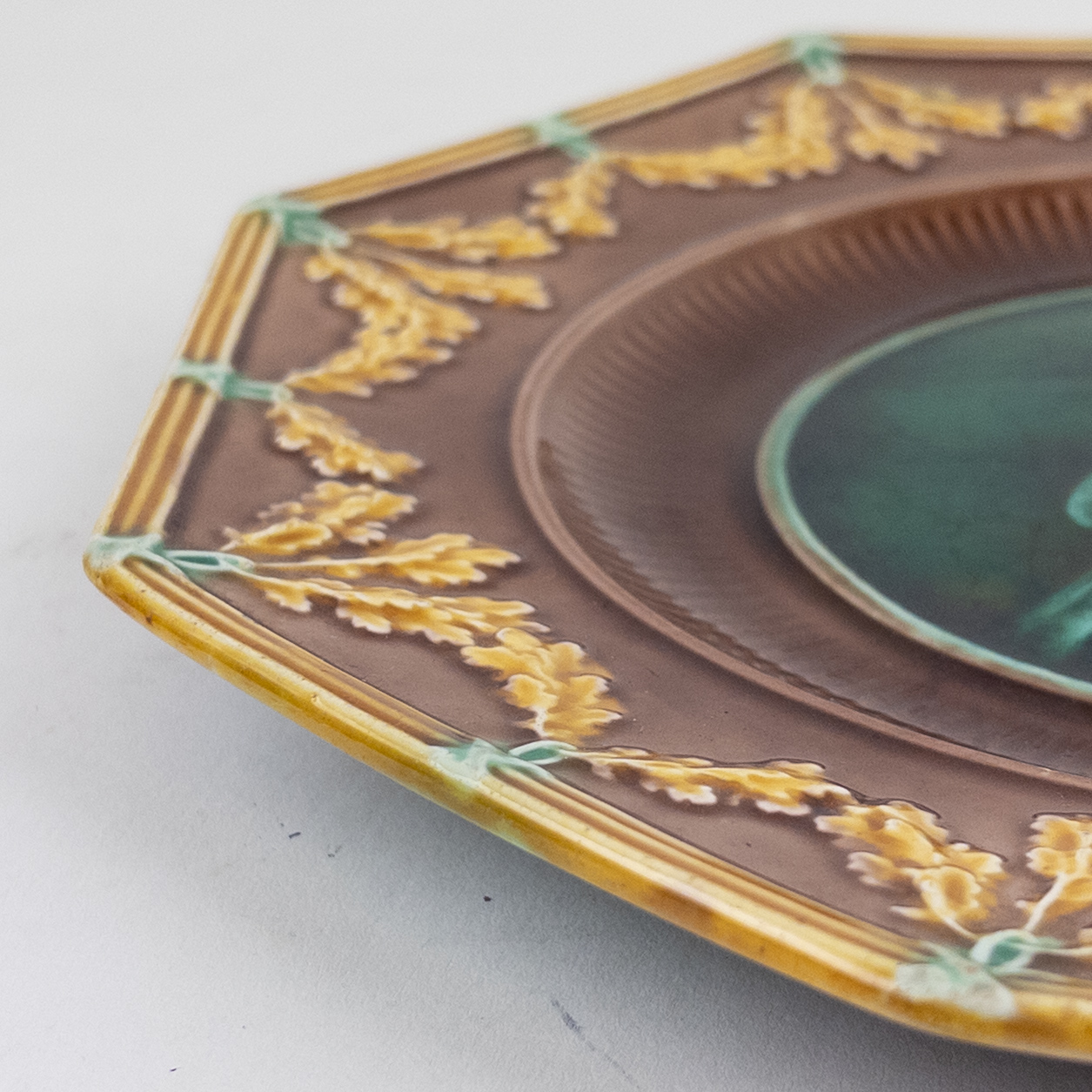 Wedgdood Majolica 19th C. Octagonal Plate