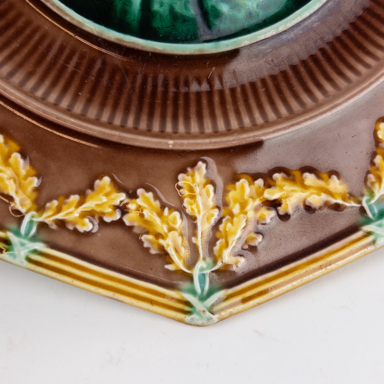 Wedgdood Majolica 19th C. Octagonal Plate