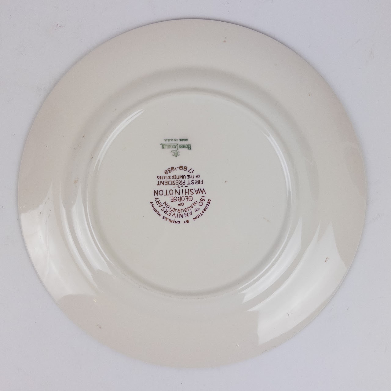 1939 New York World's Fair Homer Laughlin Commemorative Plate