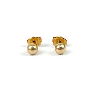 14K Gold Ball Stud Earrings