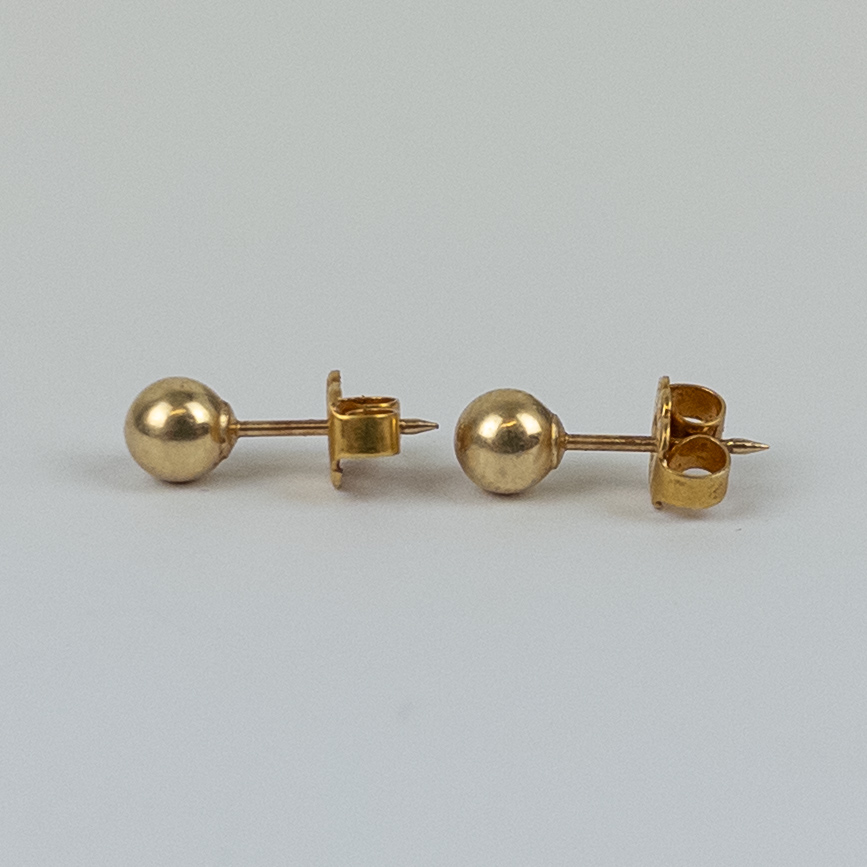 14K Gold Ball Stud Earrings