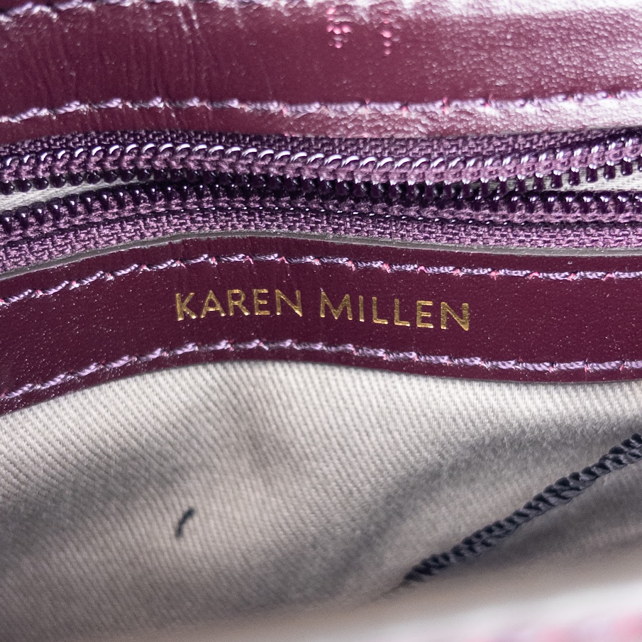 Karen Millen Eggplant Mini Shoulder Bag