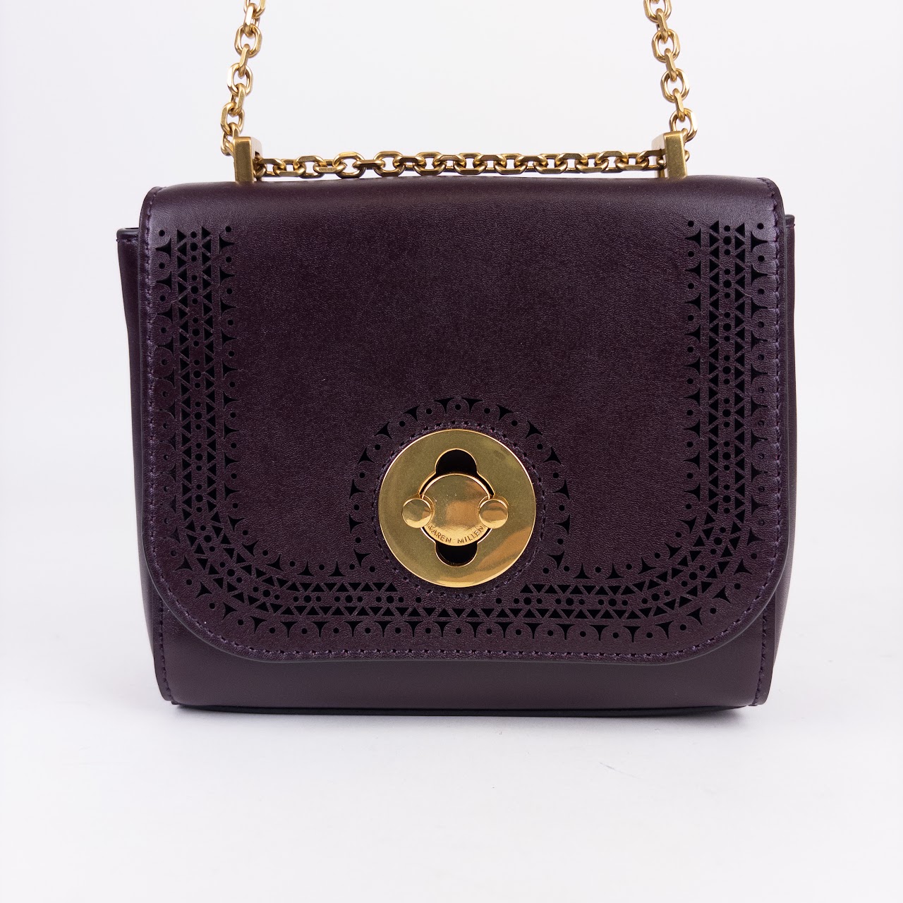 Karen Millen Eggplant Mini Shoulder Bag