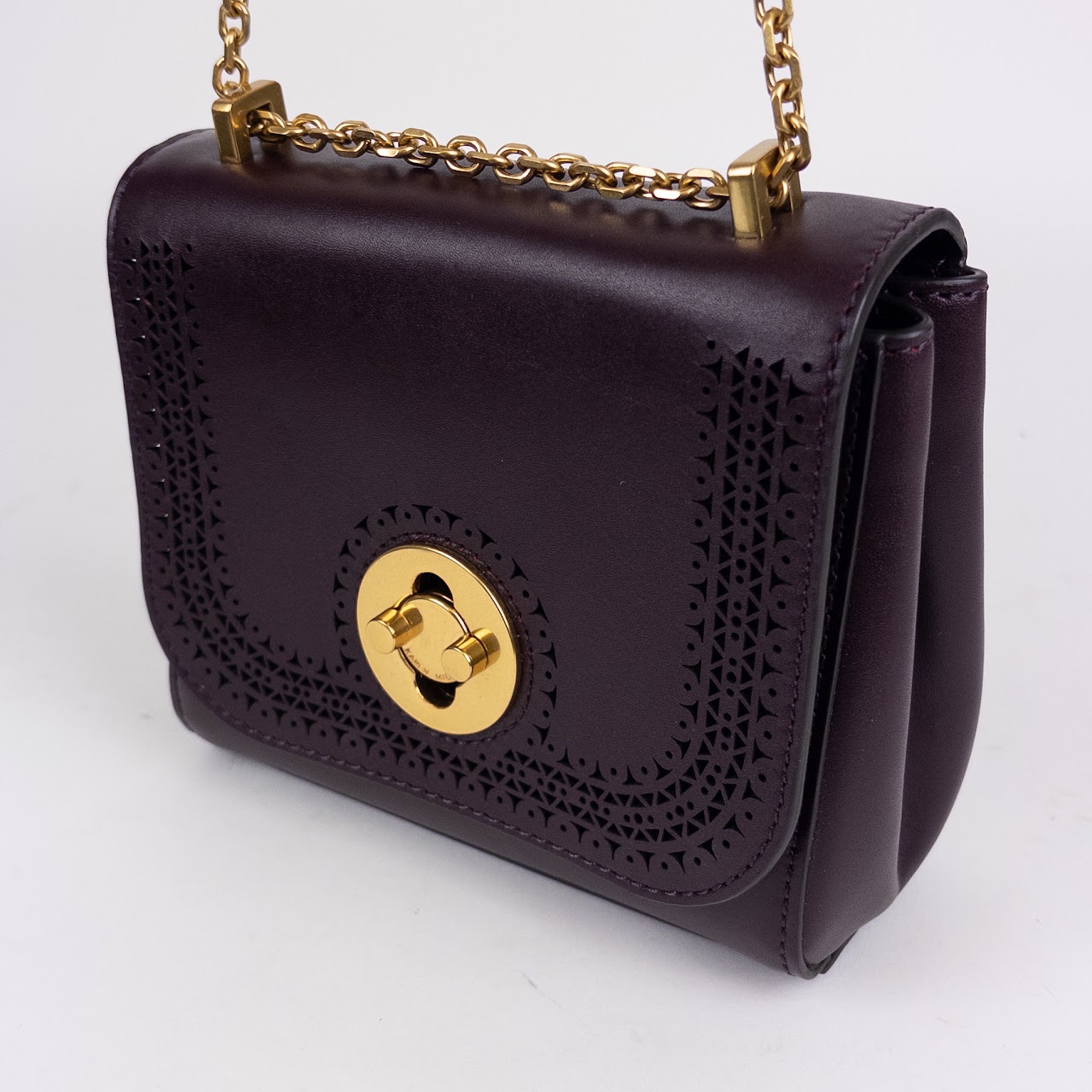 Karen Millen Eggplant Mini Shoulder Bag