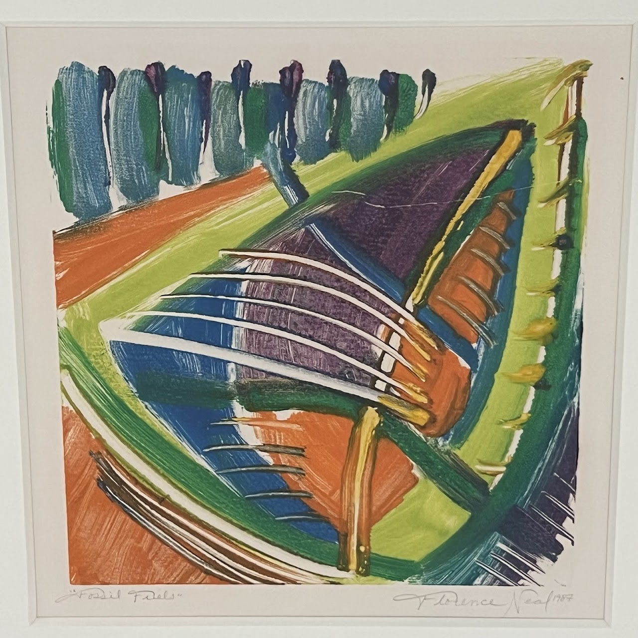 Florence Neal 'Fossil Fuels' Signed Monotype #1