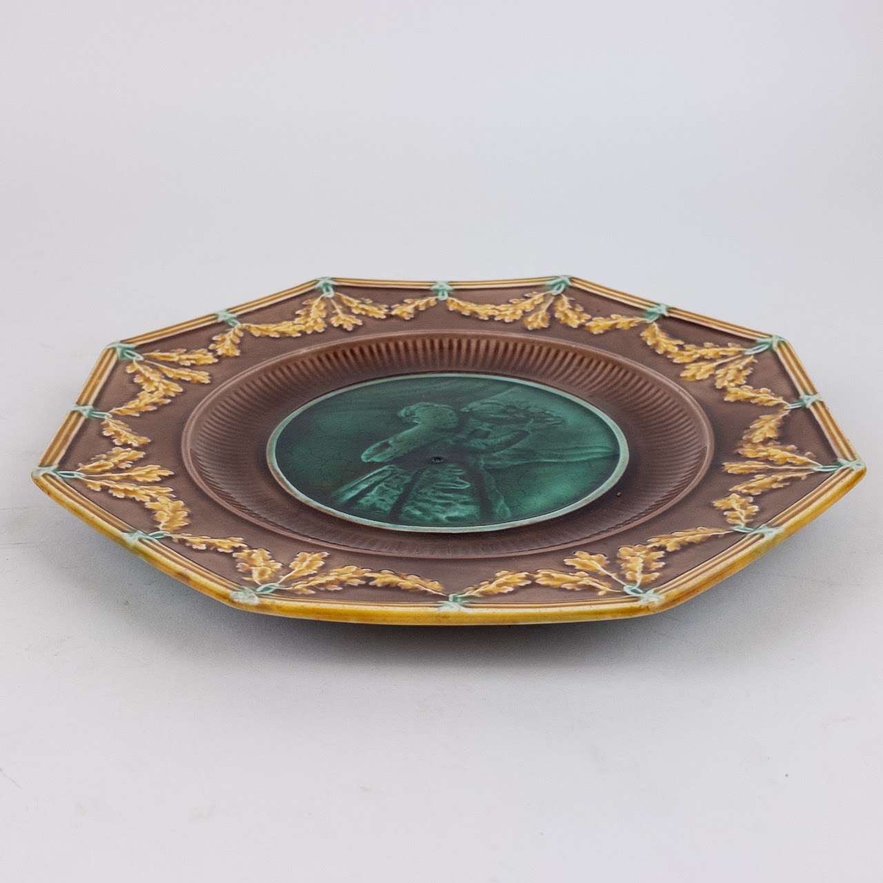 Wedgdood Majolica 19th C. Octagonal Plate