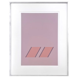 Ann Pibal 'Untitled (Double Pink Boxes)' Signed Acrylic Painting, 2003