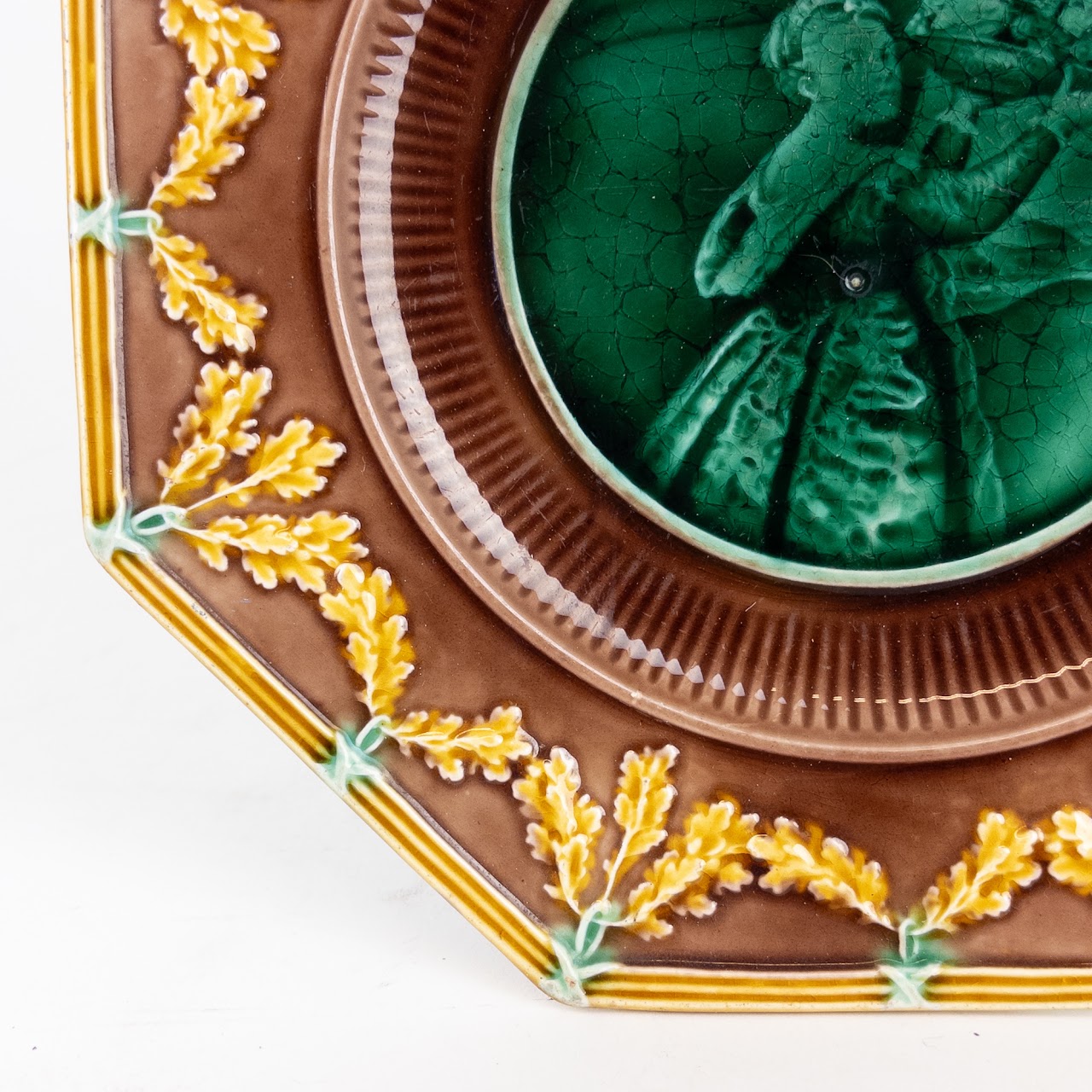 Wedgdood Majolica 19th C. Octagonal Plate