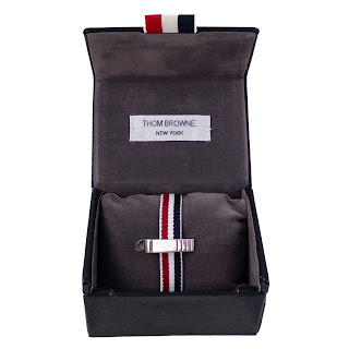 Thom Browne Four Bar Sterling Silver Short Tie Clip