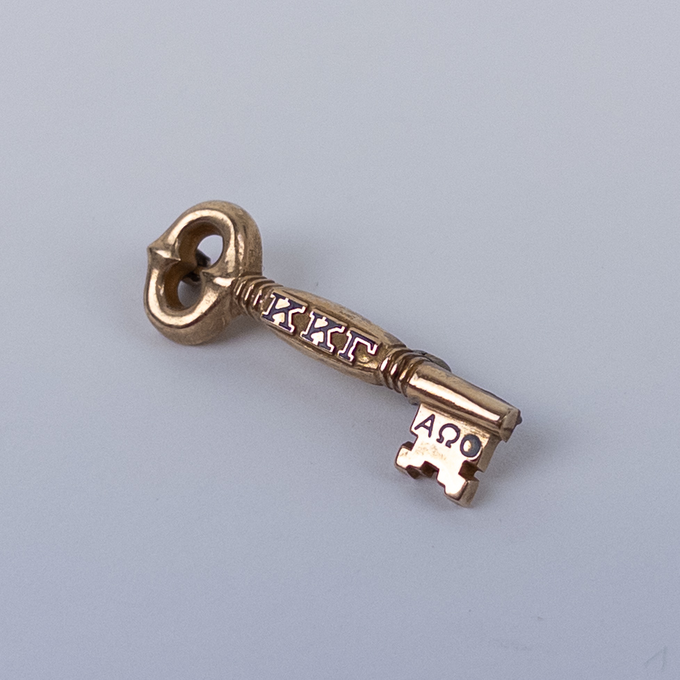 10K Gold Kappa Kappa Gamma Key Badge Pin