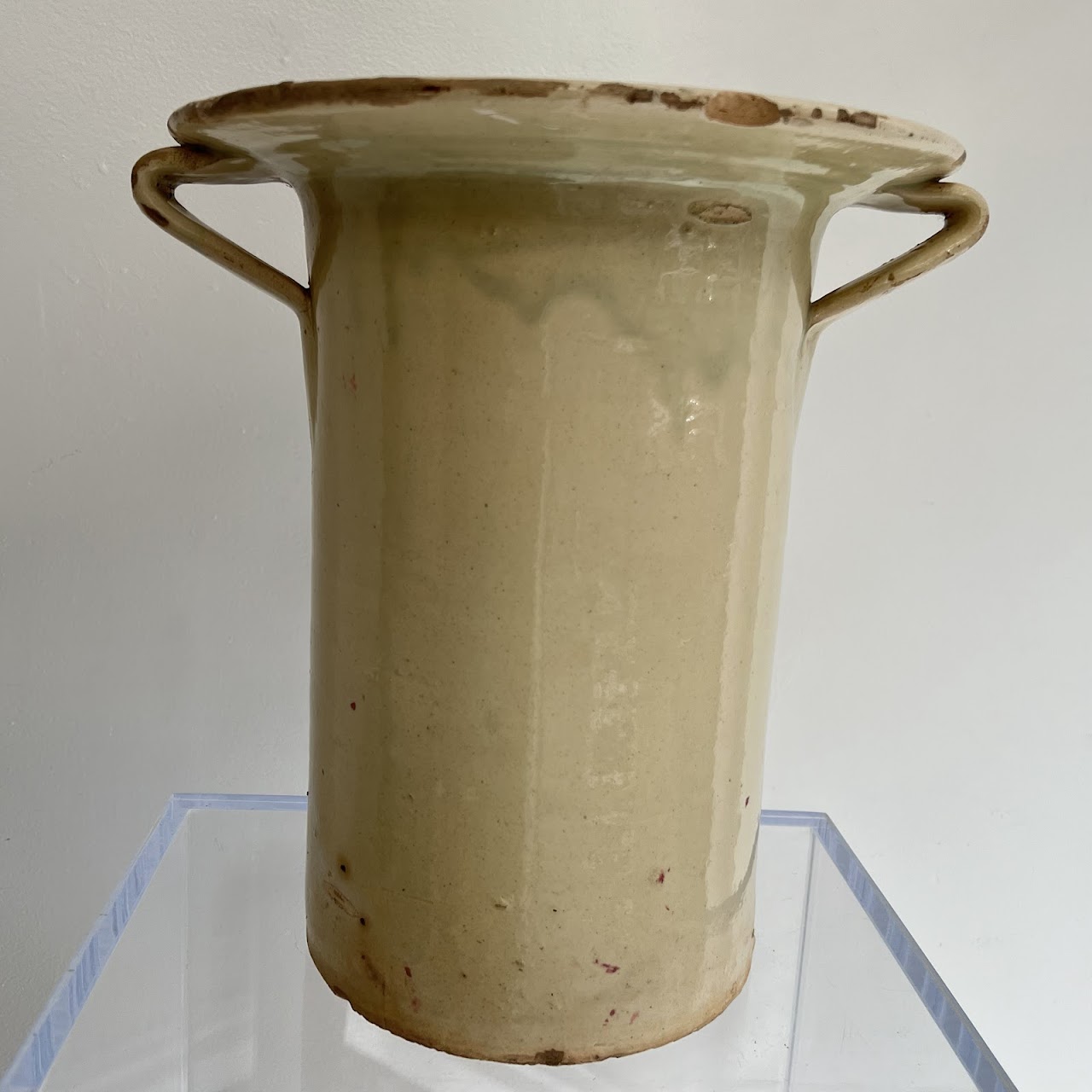 19th C. Italian Chiminea Ceramic Preserve Pot