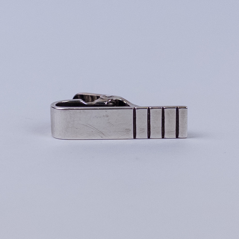 Thom Browne Four Bar Sterling Silver Short Tie Clip