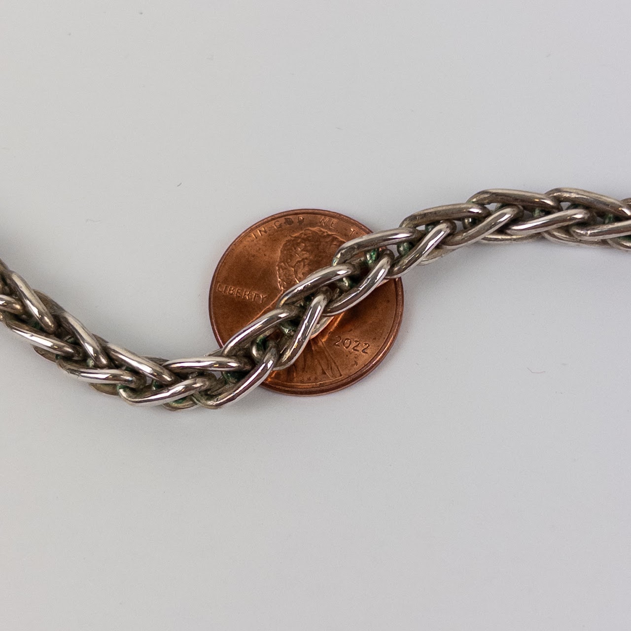 Sterling Silver Wheat Chain Necklace