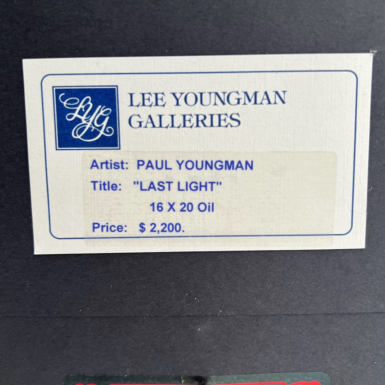 Paul Youngman 'Last Light' Signed Oil Landscape Painting