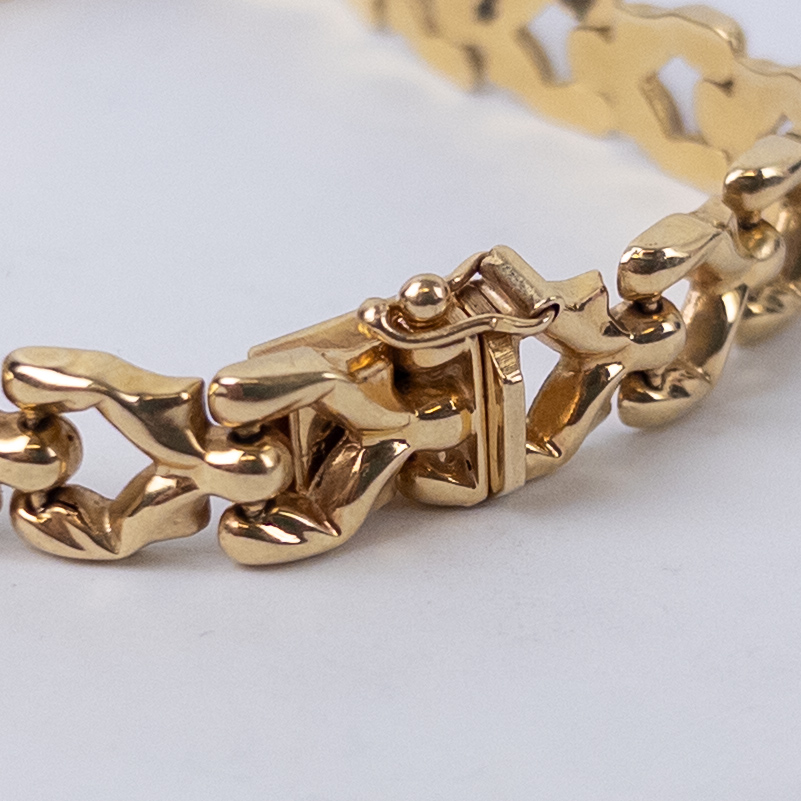 14K Gold Fancy Link Italian Bracelet