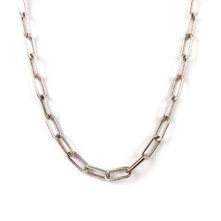 Sterling Silver Robert Lee Morris Paper Clip Chain Necklace