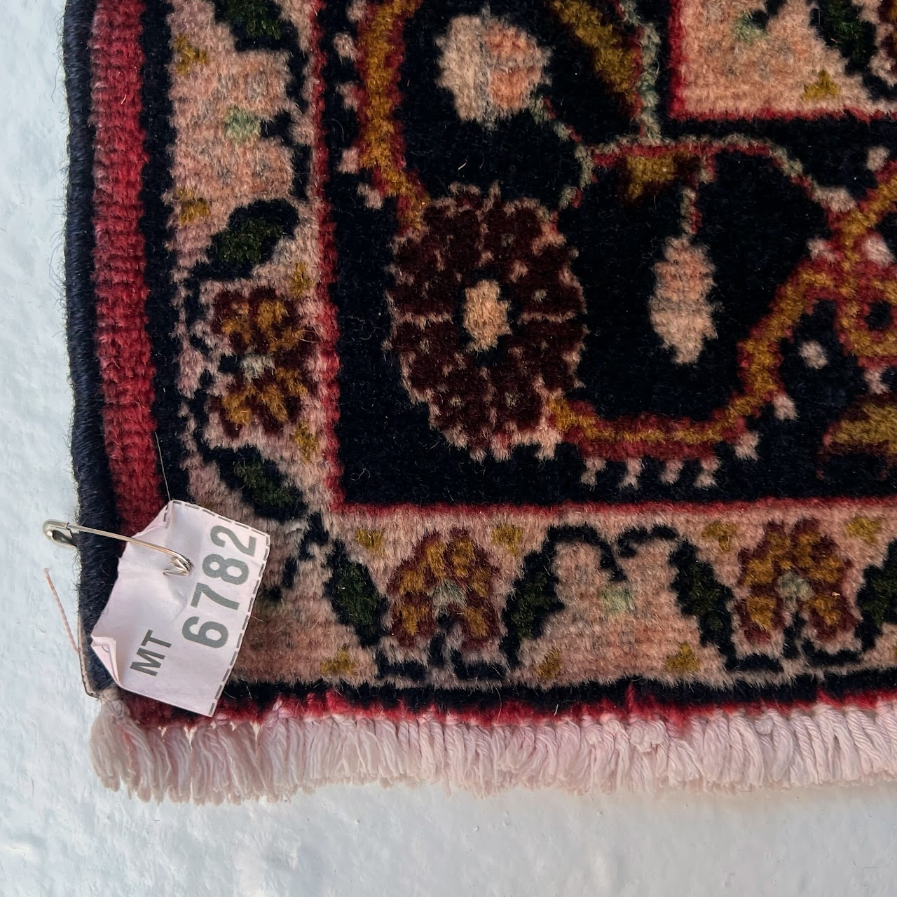 Hamadan Wool Small Square Area Rug