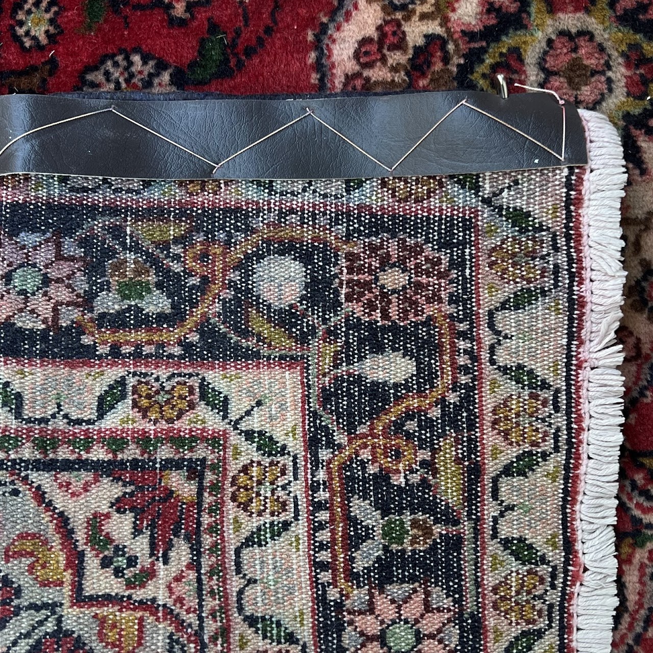 Hamadan Wool Small Square Area Rug