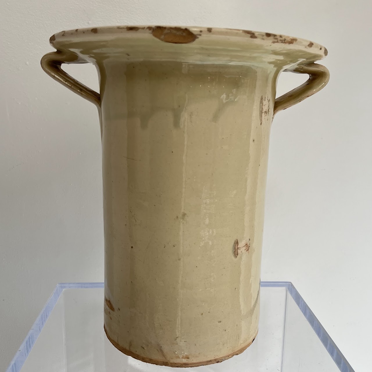 19th C. Italian Chiminea Ceramic Preserve Pot