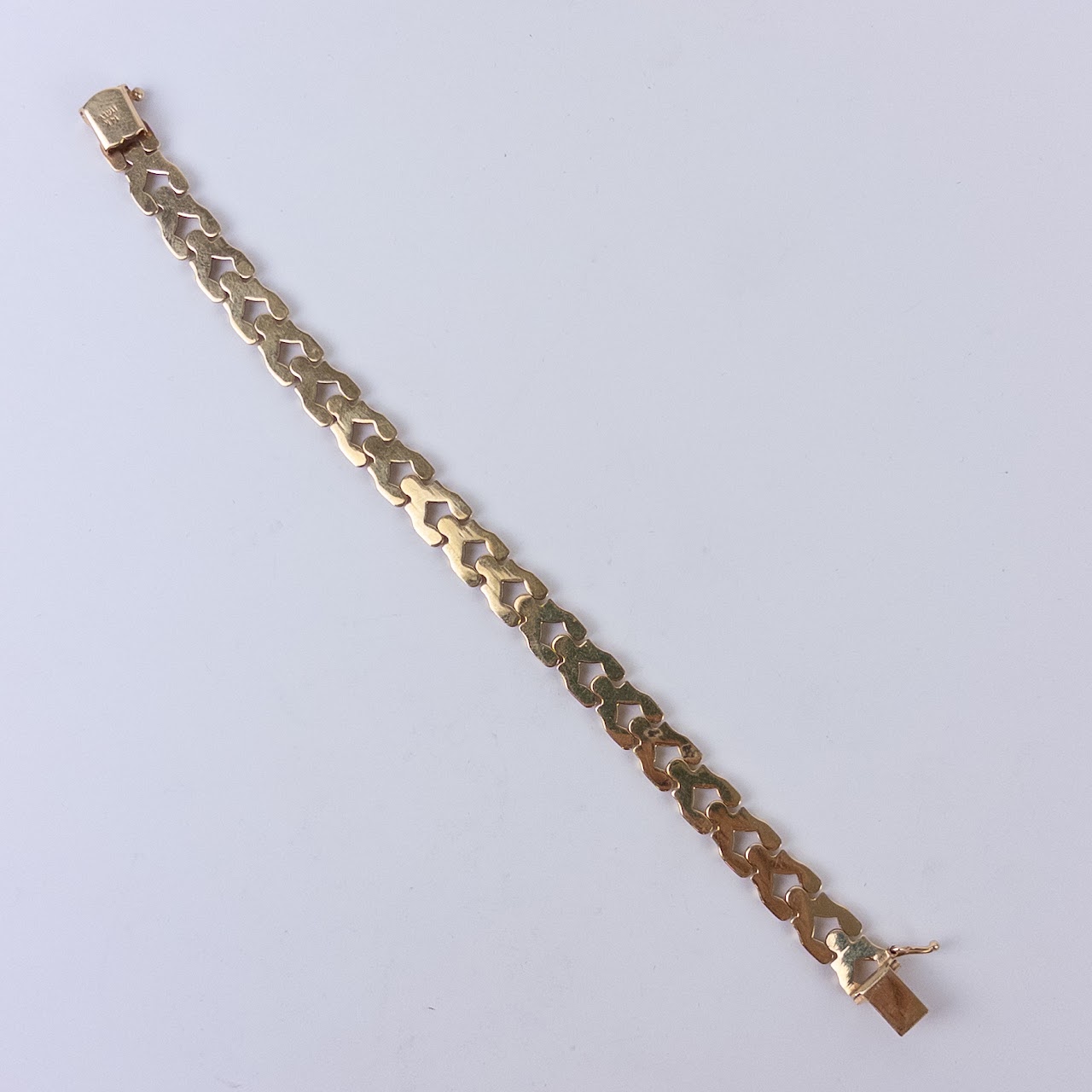 14K Gold Fancy Link Italian Bracelet