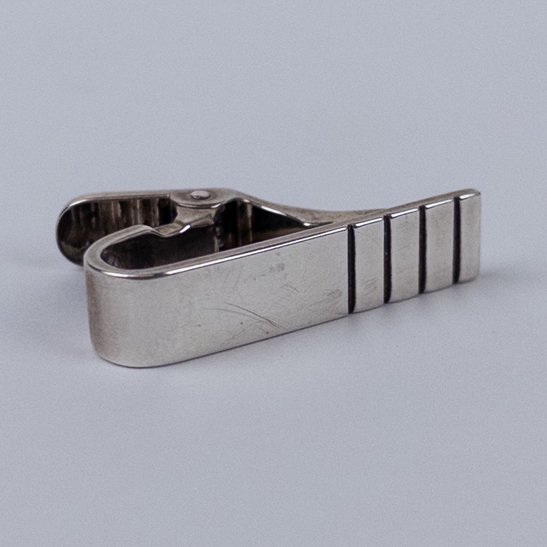 Thom Browne Four Bar Sterling Silver Short Tie Clip