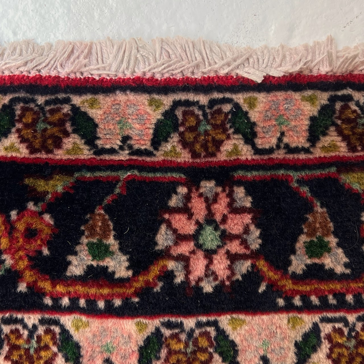 Hamadan Wool Small Square Area Rug