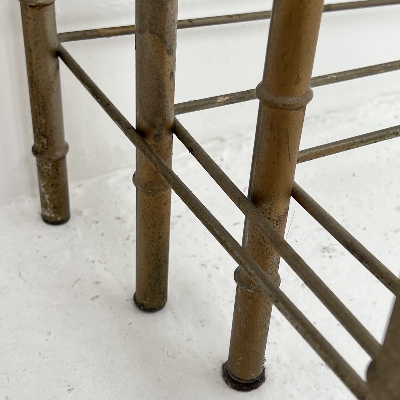 Mid-Century Modern Faux Bamboo Nesting Table Trio