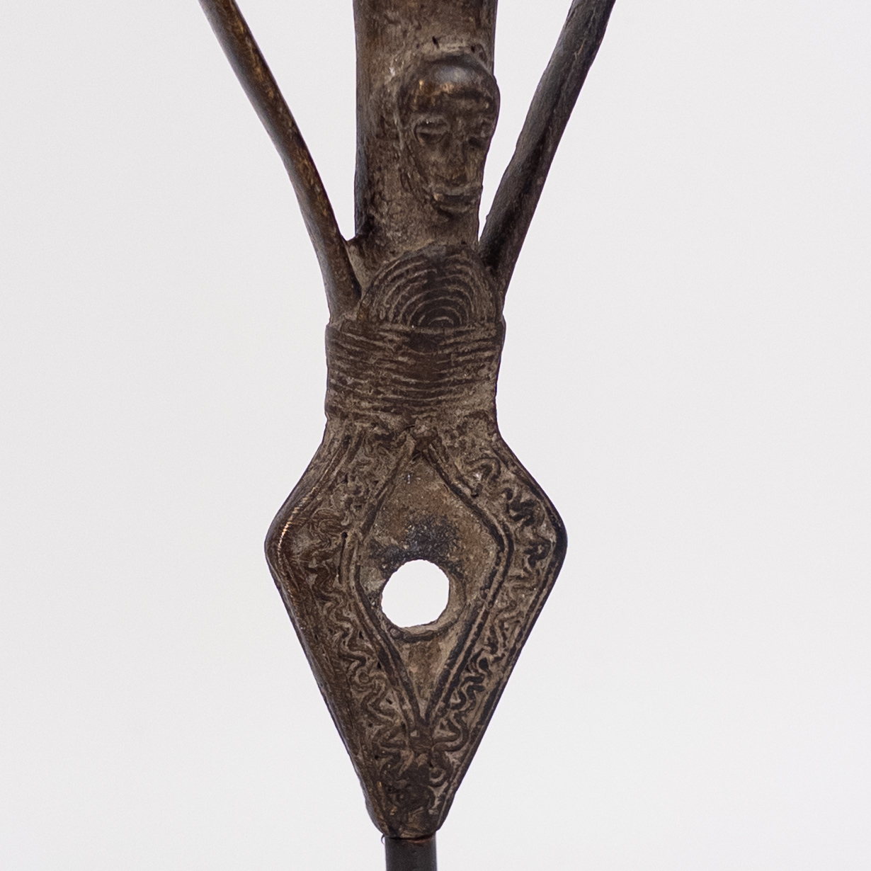 Burkina Faso Forged Bronze Whistle or Flute