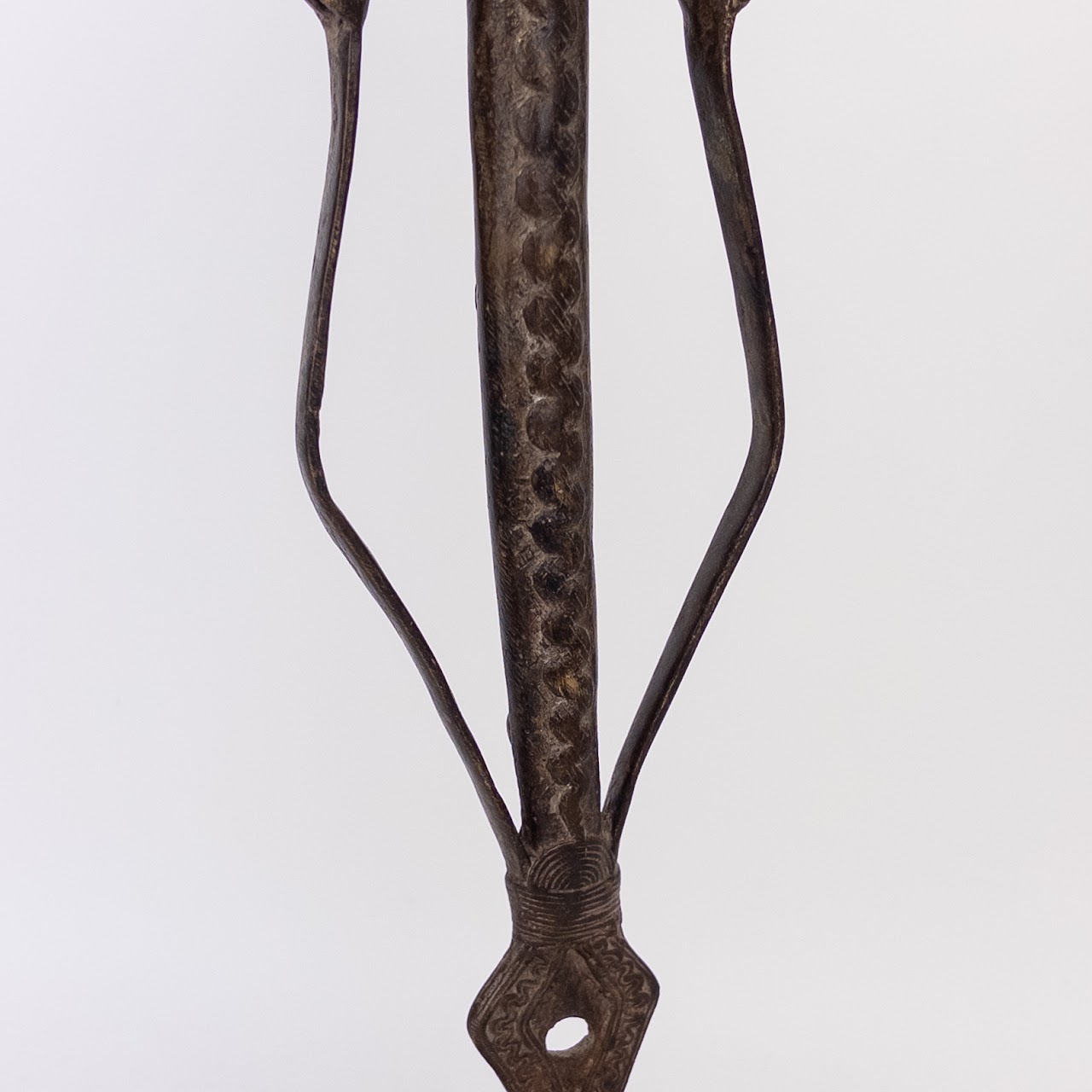 Burkina Faso Forged Bronze Whistle or Flute