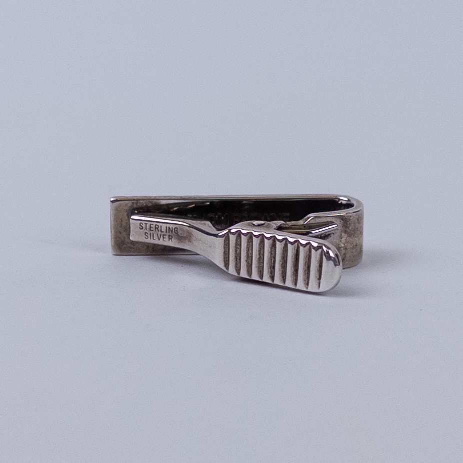 Thom Browne Four Bar Sterling Silver Short Tie Clip