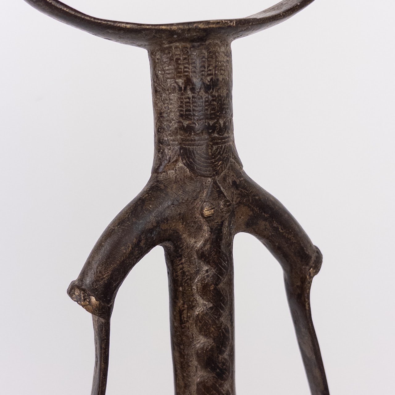 Burkina Faso Forged Bronze Whistle or Flute