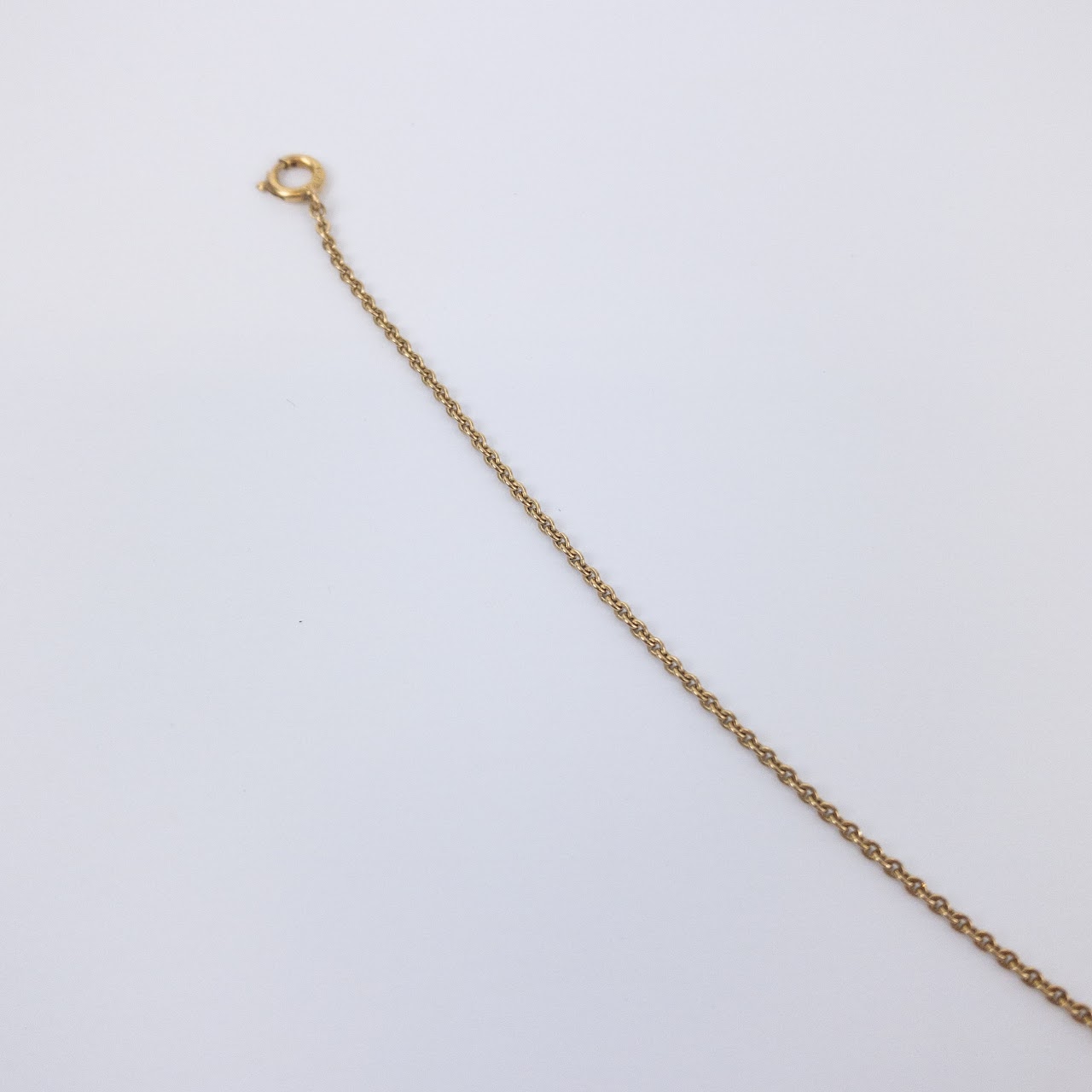 10K Gold Chain Link Bracelet with Hearts Charm