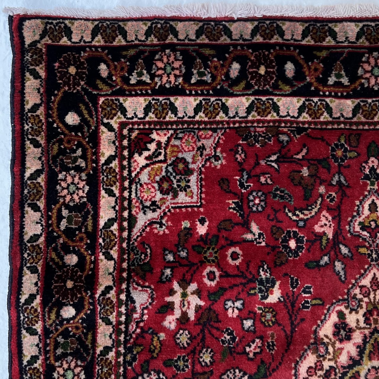 Hamadan Wool Small Square Area Rug