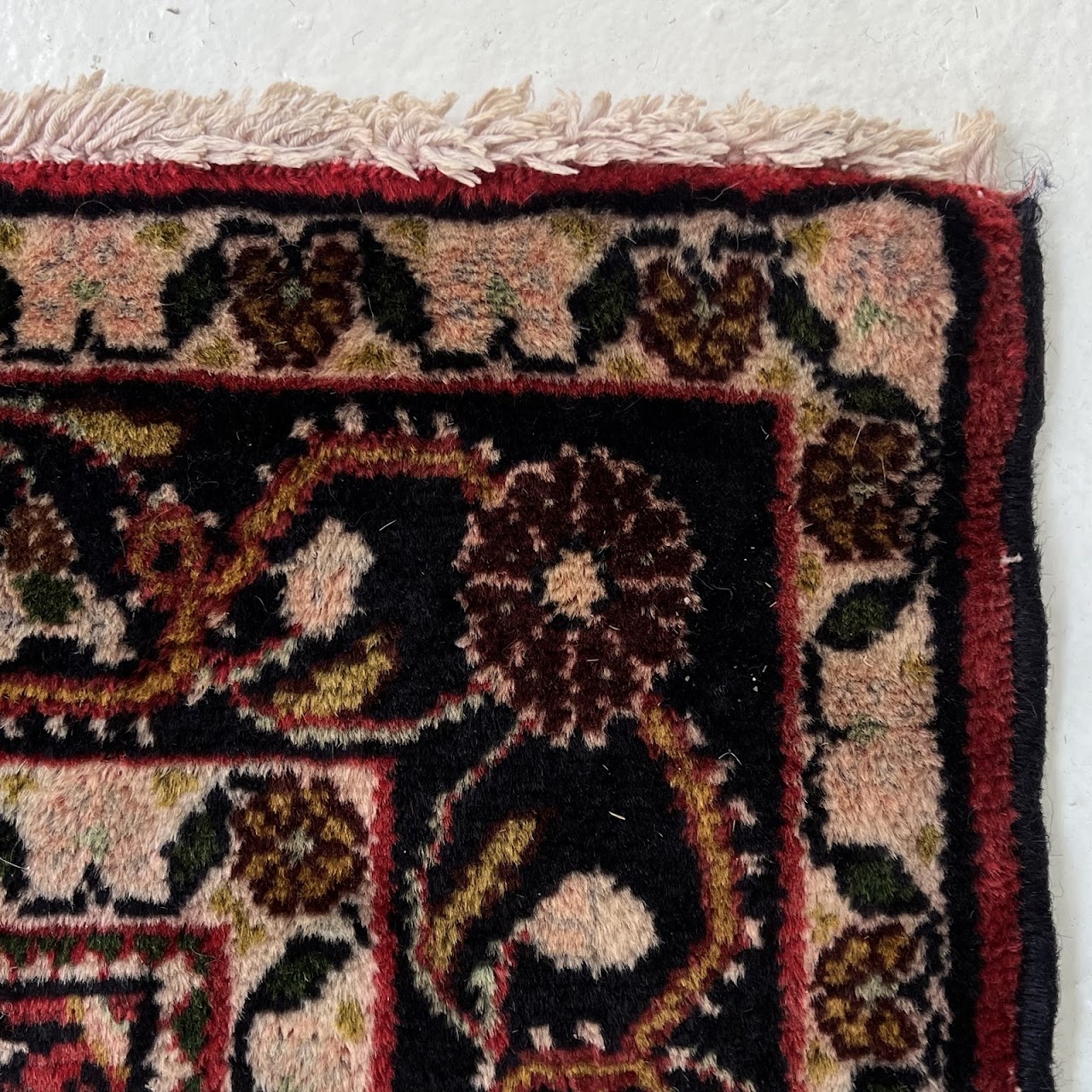 Hamadan Wool Small Square Area Rug