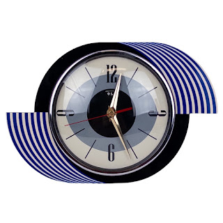 Royale Formica Eye Kandy Kitchen Wall Clock by David Breese