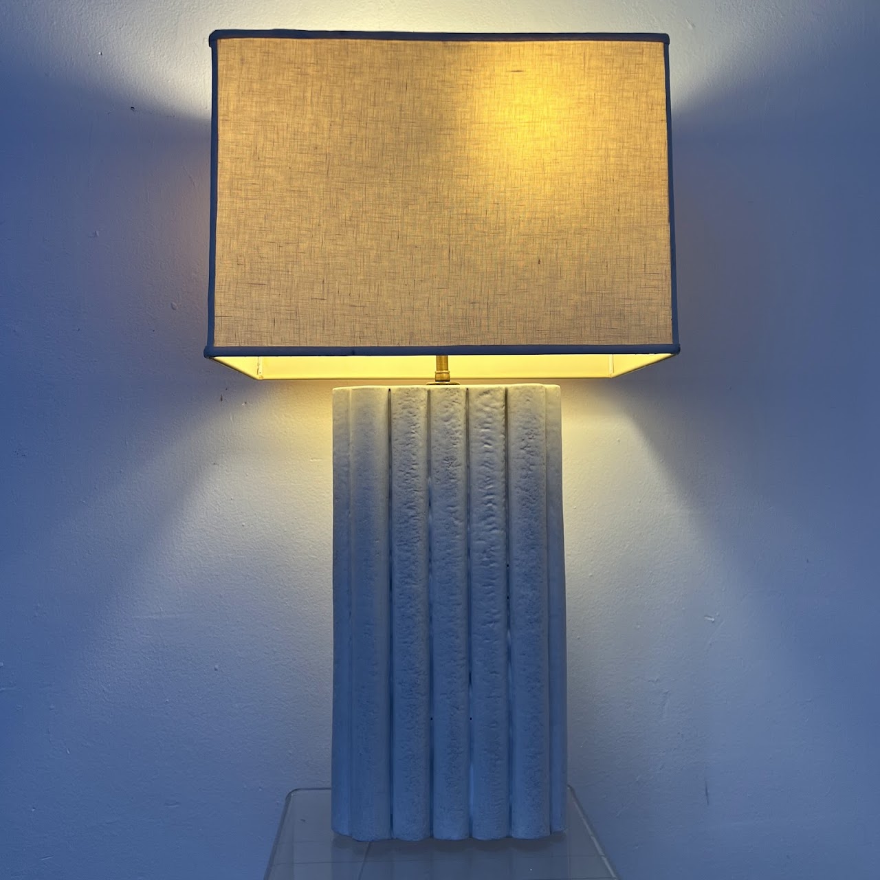 Studio Ceramic Reeded Table Lamp