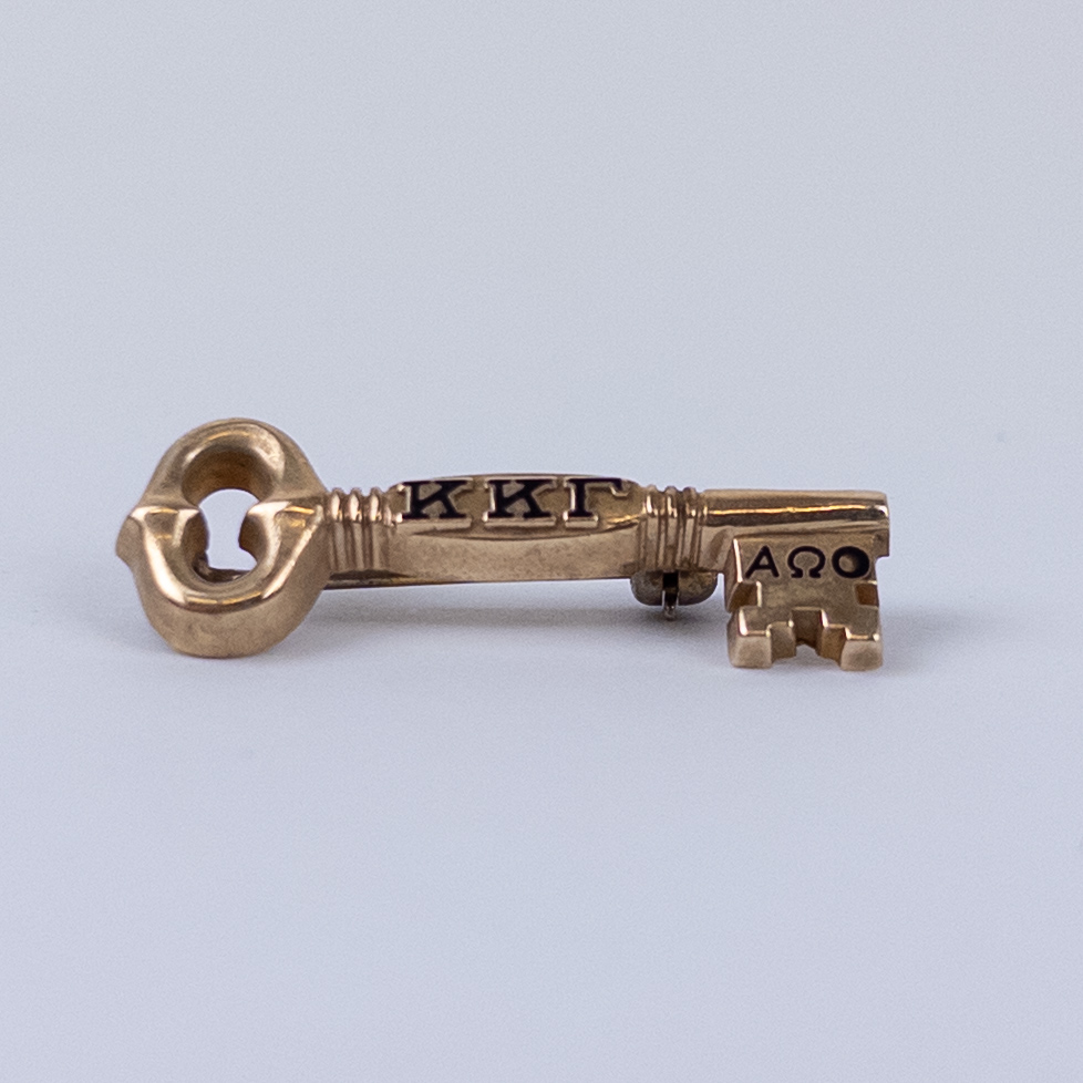 10K Gold Kappa Kappa Gamma Key Badge Pin