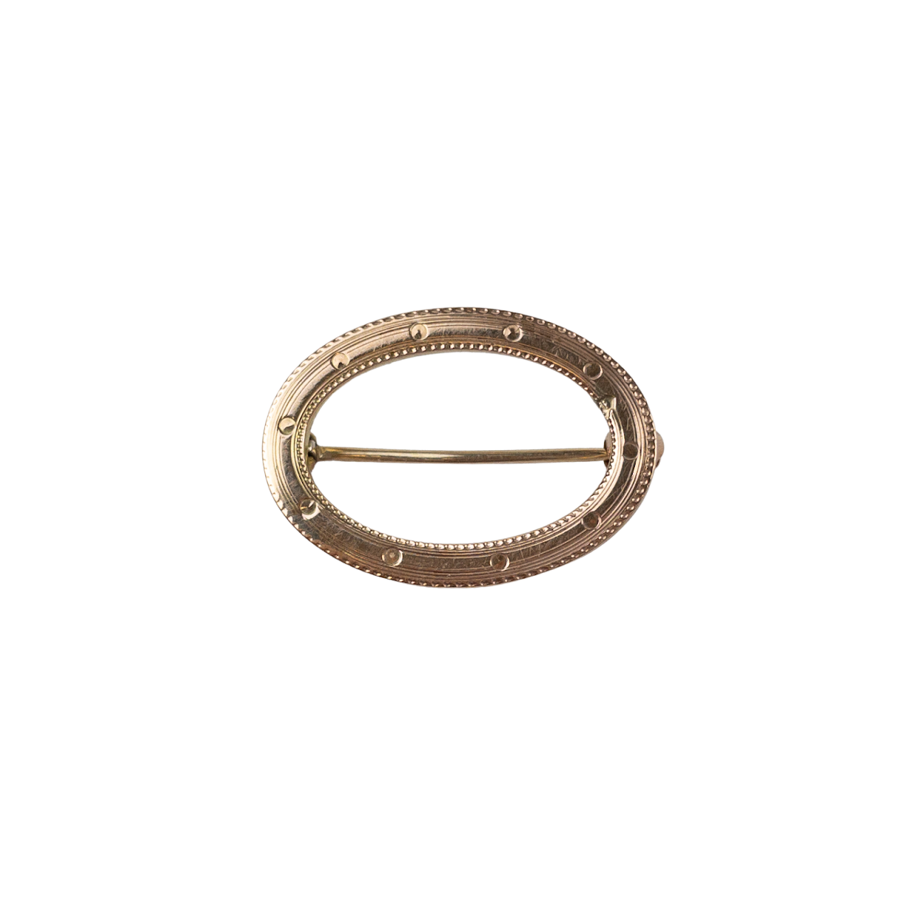 14K Gold Oval Brooch