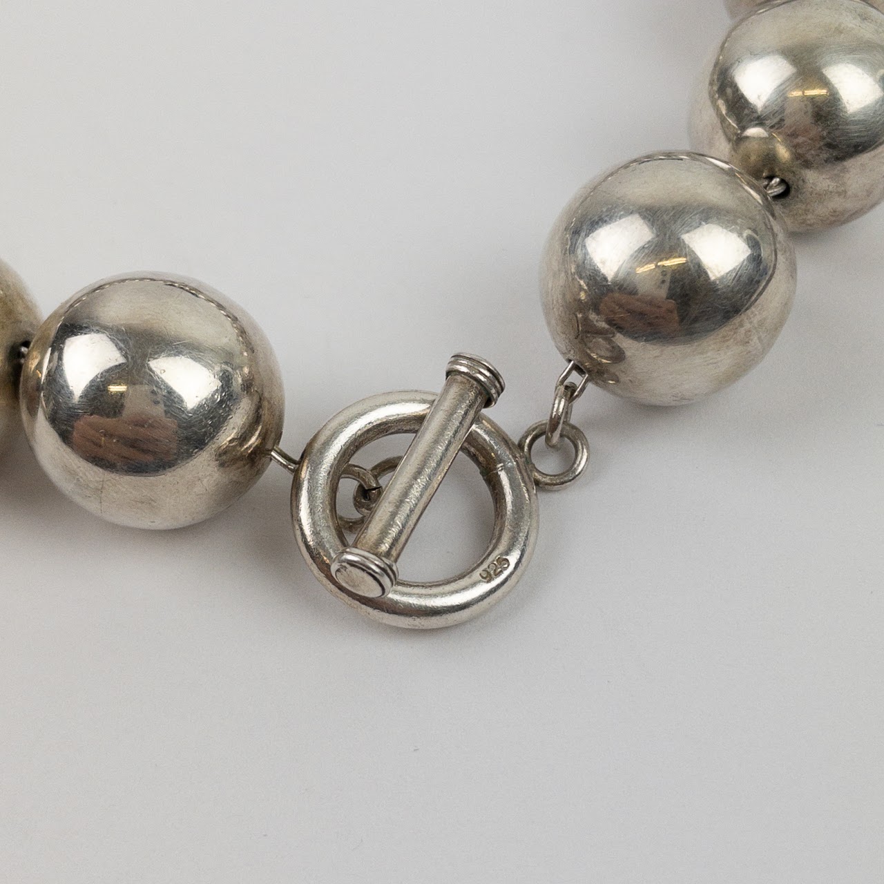 Sterling Silver Heavy Ball Necklace