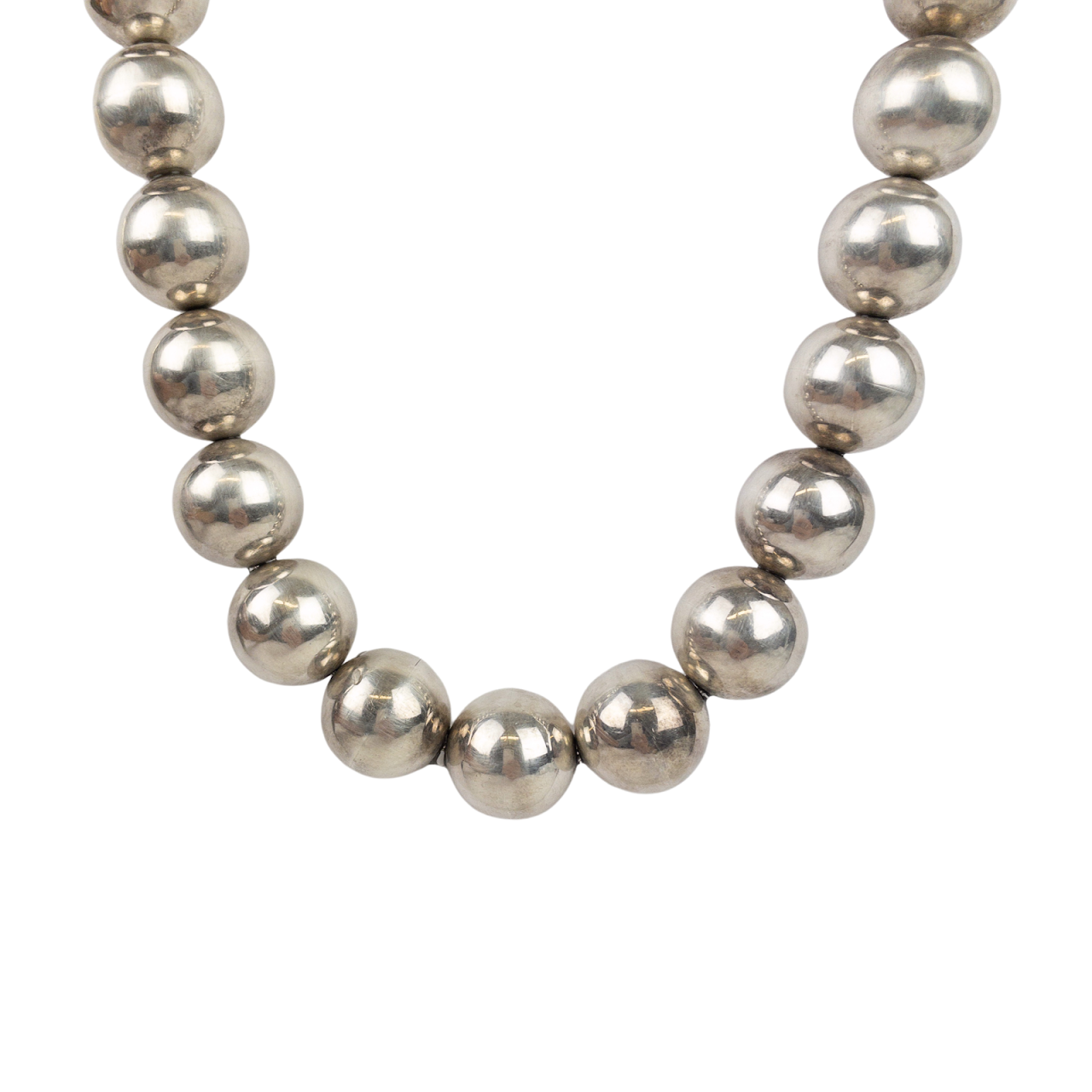 Sterling Silver Heavy Ball Necklace