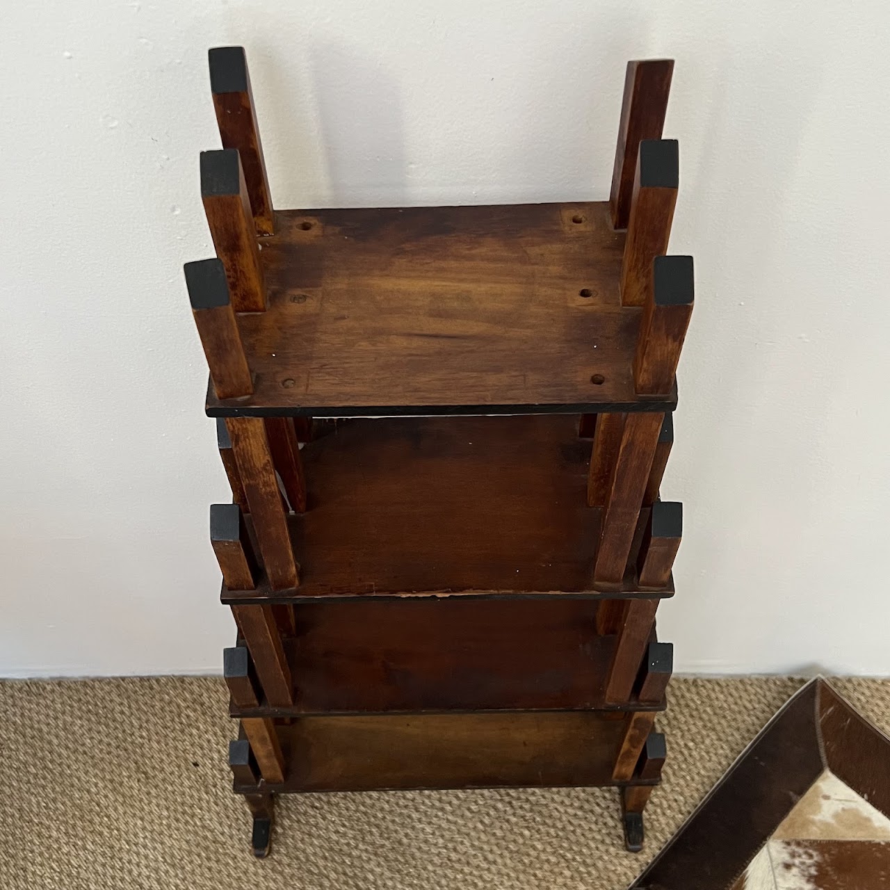 Tiered Vintage Wooden Plant Stand