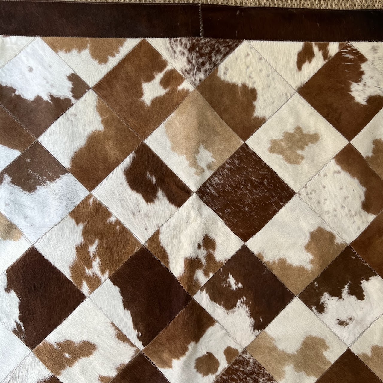 Cowhide Patchwork Area Rug