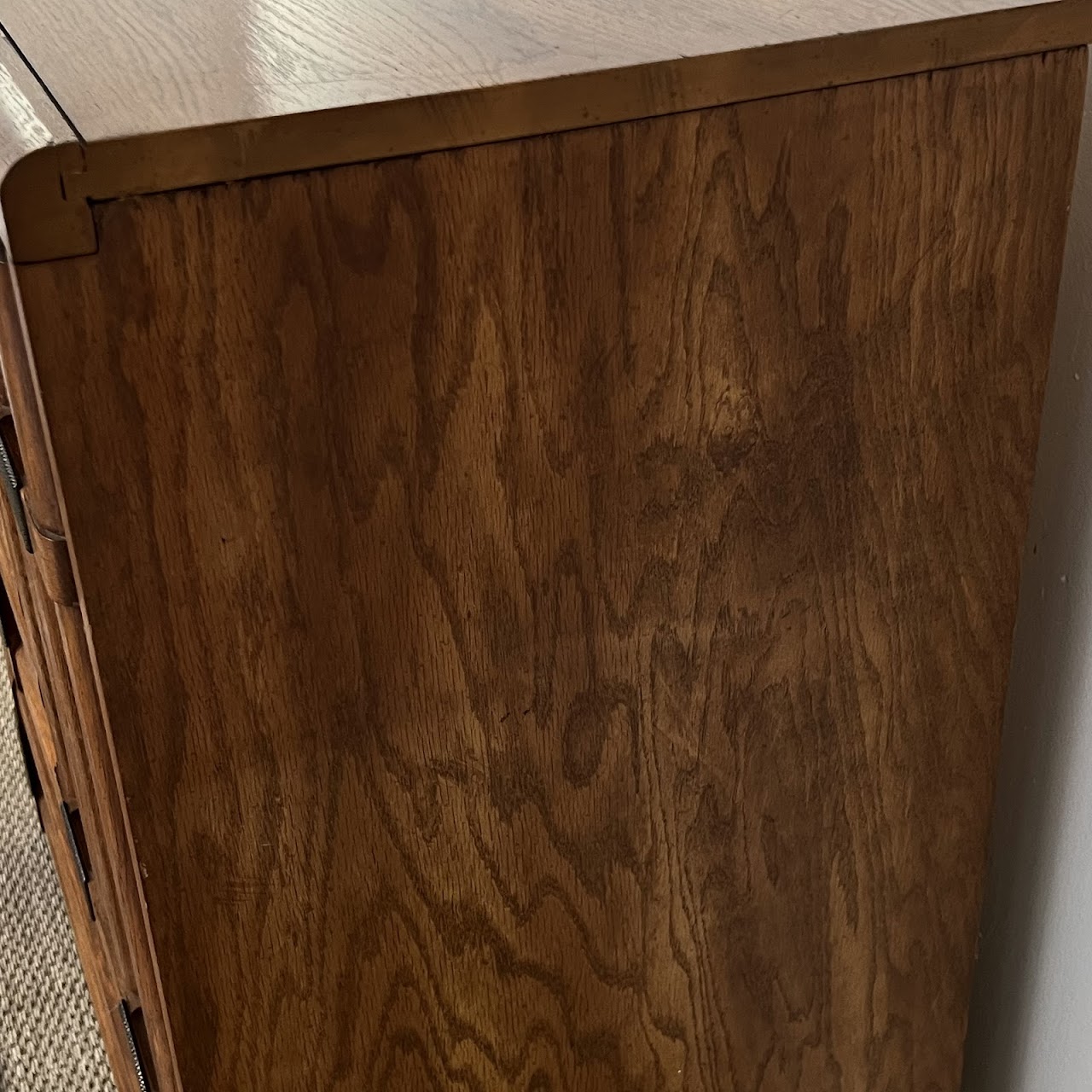 Brutalist Mid-Century Oak Dresser