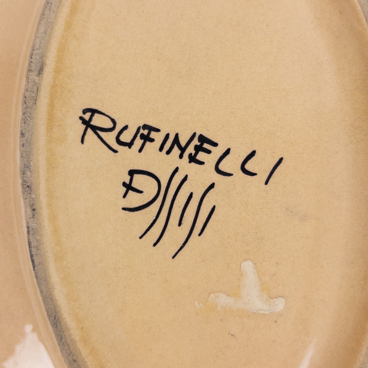 Franco Rufinelli Signed Mid-Century Italian Ceramic Wall Plate