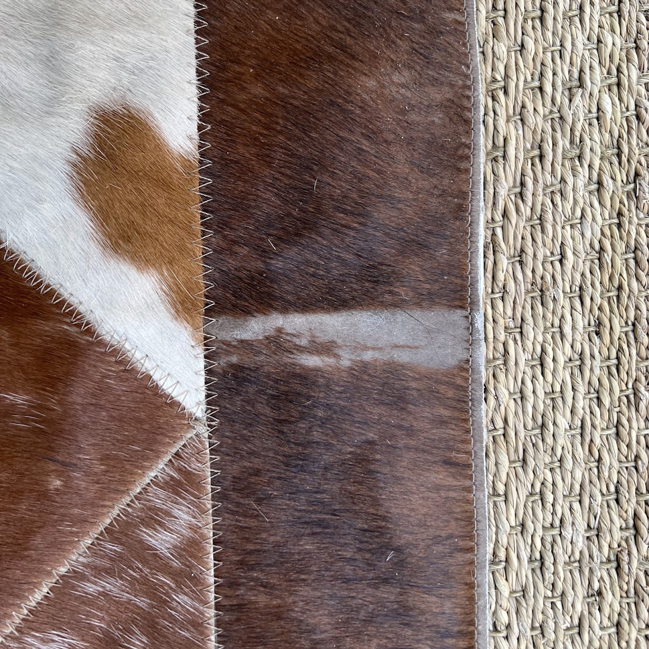 Cowhide Patchwork Area Rug