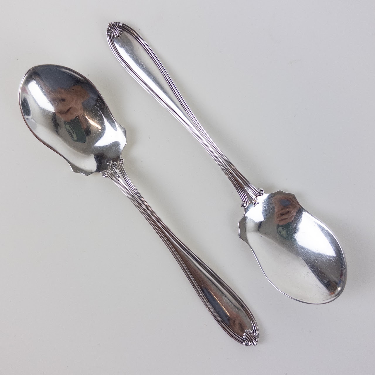 Sterling Silver Sorbet Spoon Set of Six