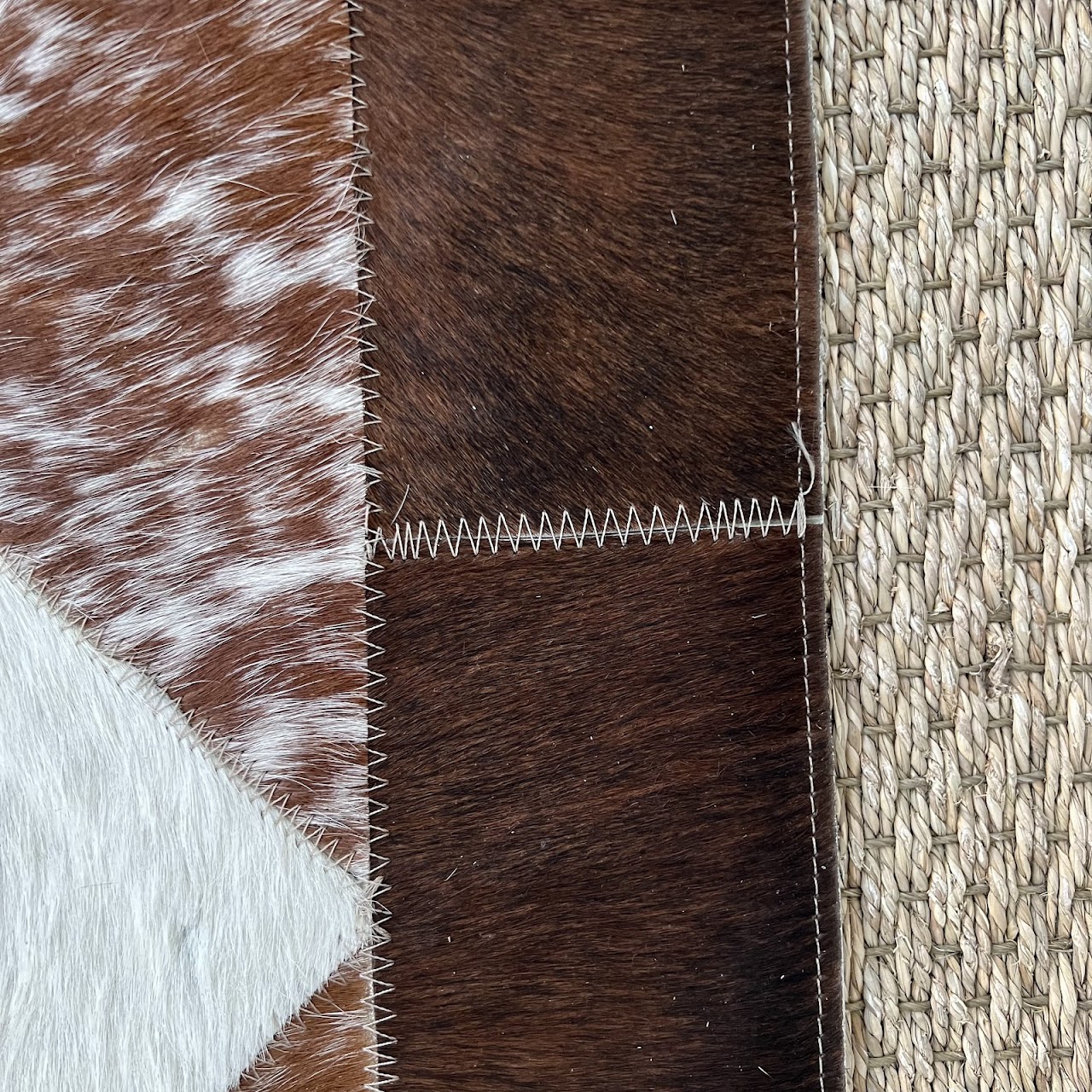 Cowhide Patchwork Area Rug