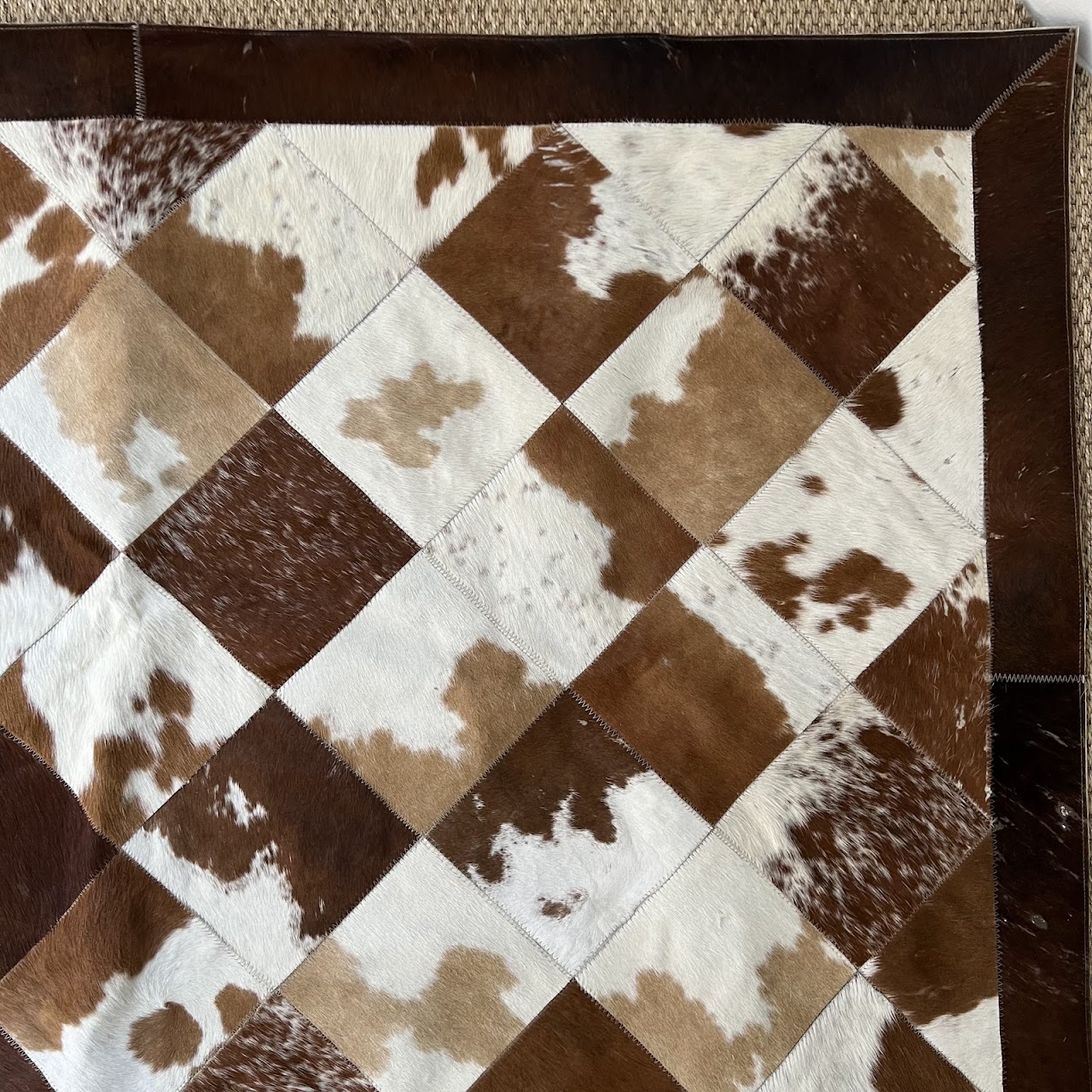 Cowhide Patchwork Area Rug